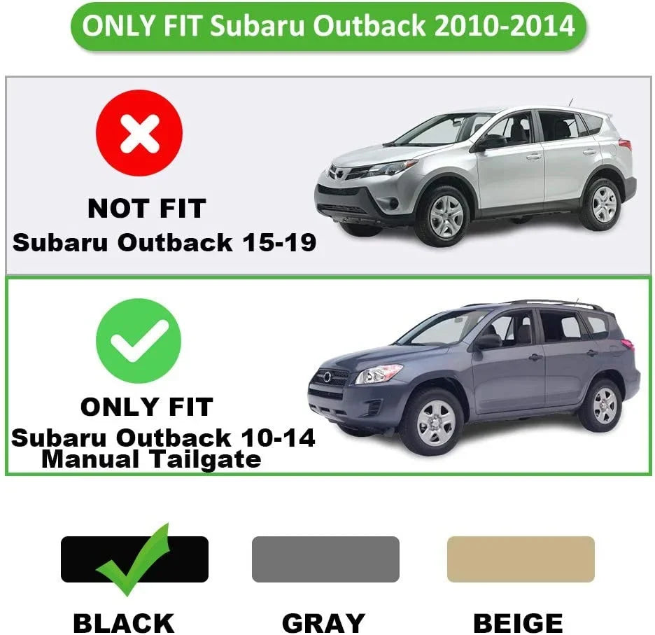 Rear Subaru Shield 2011 Black 2012 Shade, Subaru 2010-2014 Cargo 2010 Outback Manual Outback Tailgate Wagon Trunk Accessory Fit for 2014 Privacy Retractable 2013 Cover