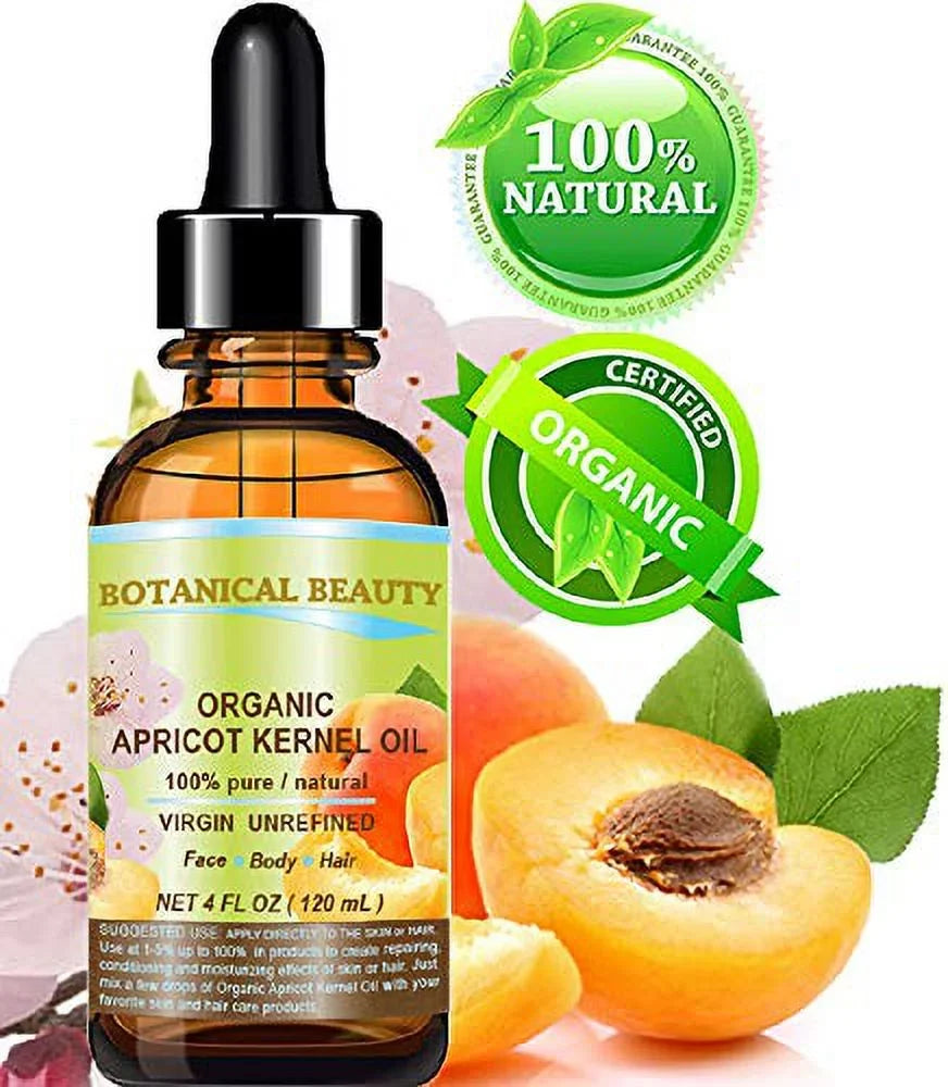 Oil Oil Kernel Carrier 100 Virgin Hair, Cold Pure Australian Care. Cracked Unrefined Natural Skin, Body, Nail Pressed Apricot Rosacea, Hands, Fl. Lip Ml 120 Face, % Organic Dry Oz.- 4 Ecz. And For