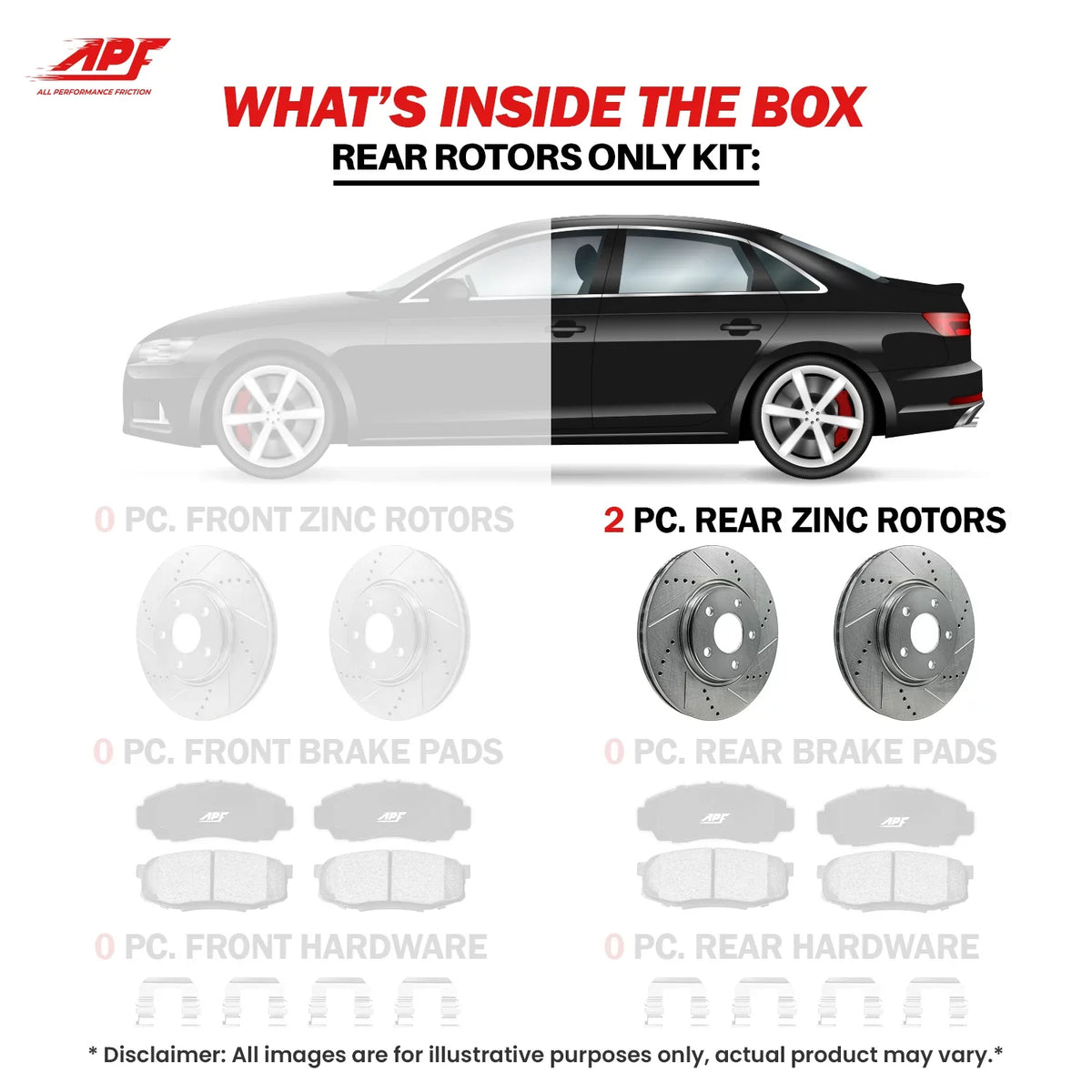 Rear 1998-2002 For Drill/Slot Ranger Brake Zinc Rotors