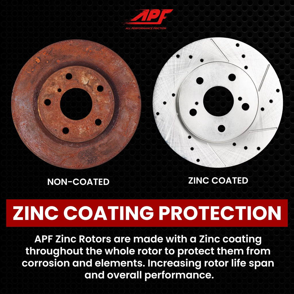 Rear 1998-2002 For Drill/Slot Ranger Brake Zinc Rotors