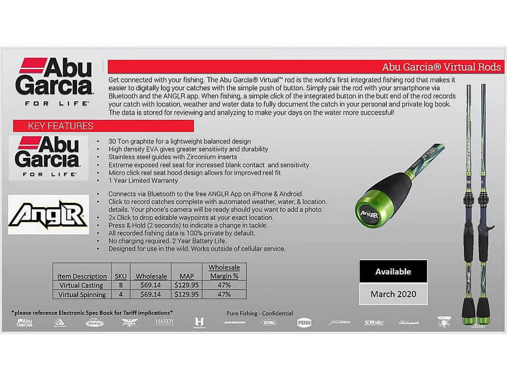 Abu 6'6" Combo Medium Rod Virtual™ Bluetooth Garcia® Spinning