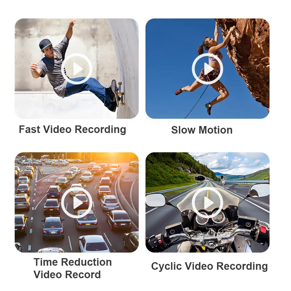 FHD 60FPS 1080P Camera Head Mounted Camcorder WiFi EP6 Andoer Wearable 4K Webcam Recorder Camera Video Hands-Off Camera Camera Vlog