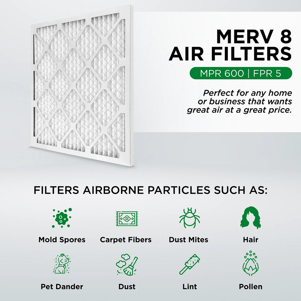 19.5 19.5 3 Air Air Pleated (Actual x Pack. dimension: 3.75 x Furnace 8 Pamlico Inches) Filters. MERV AC 20x20x4