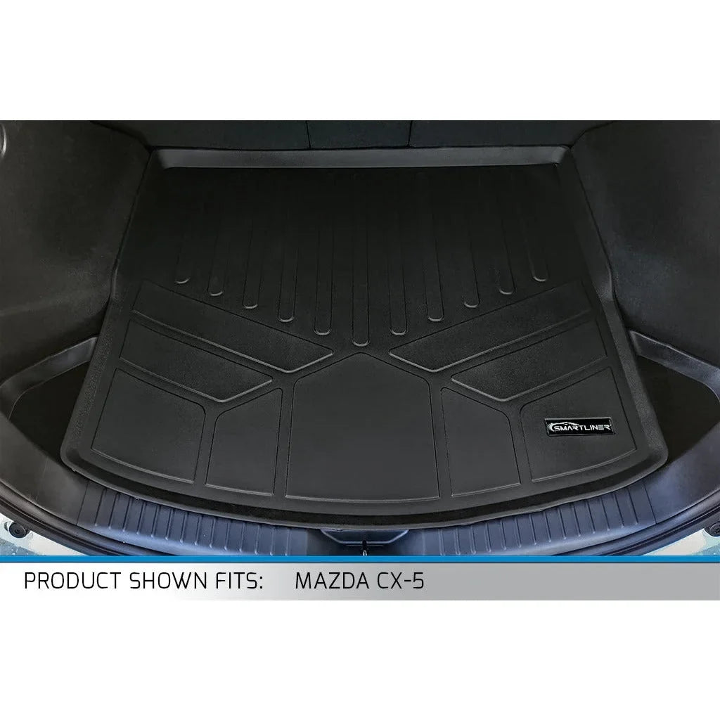 with (Cargo Tray Trunk Black CX-5 Liner in Compatible 2022-2023 Custom Floor With SMARTLINER Mazda Fit Liner climate Position) Cargo Fits Cargo Only Upper All Mat