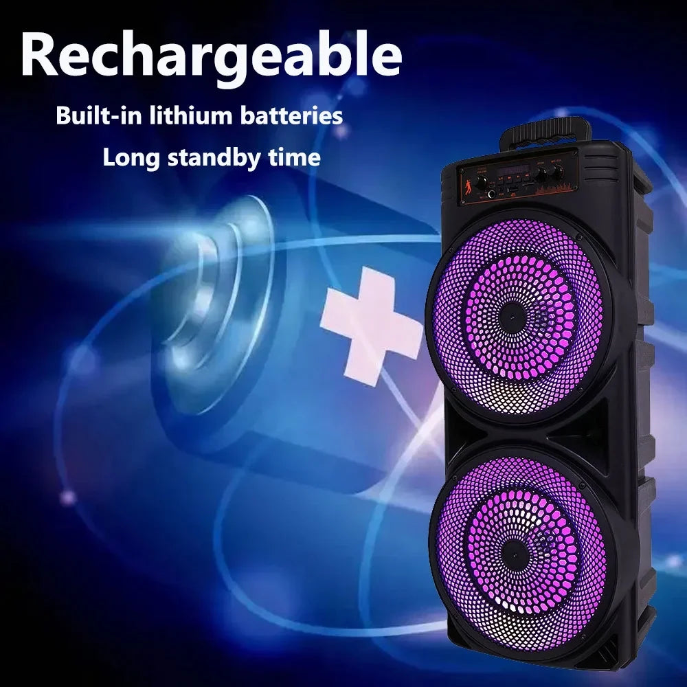 8-inch Loud Bluetooth Speaker 6000W Speaker -FM/AUX/MP3/USB System Party Party Heavy Portable Bass Subwoofer Mic & Dual Sound TIANLAIMEI