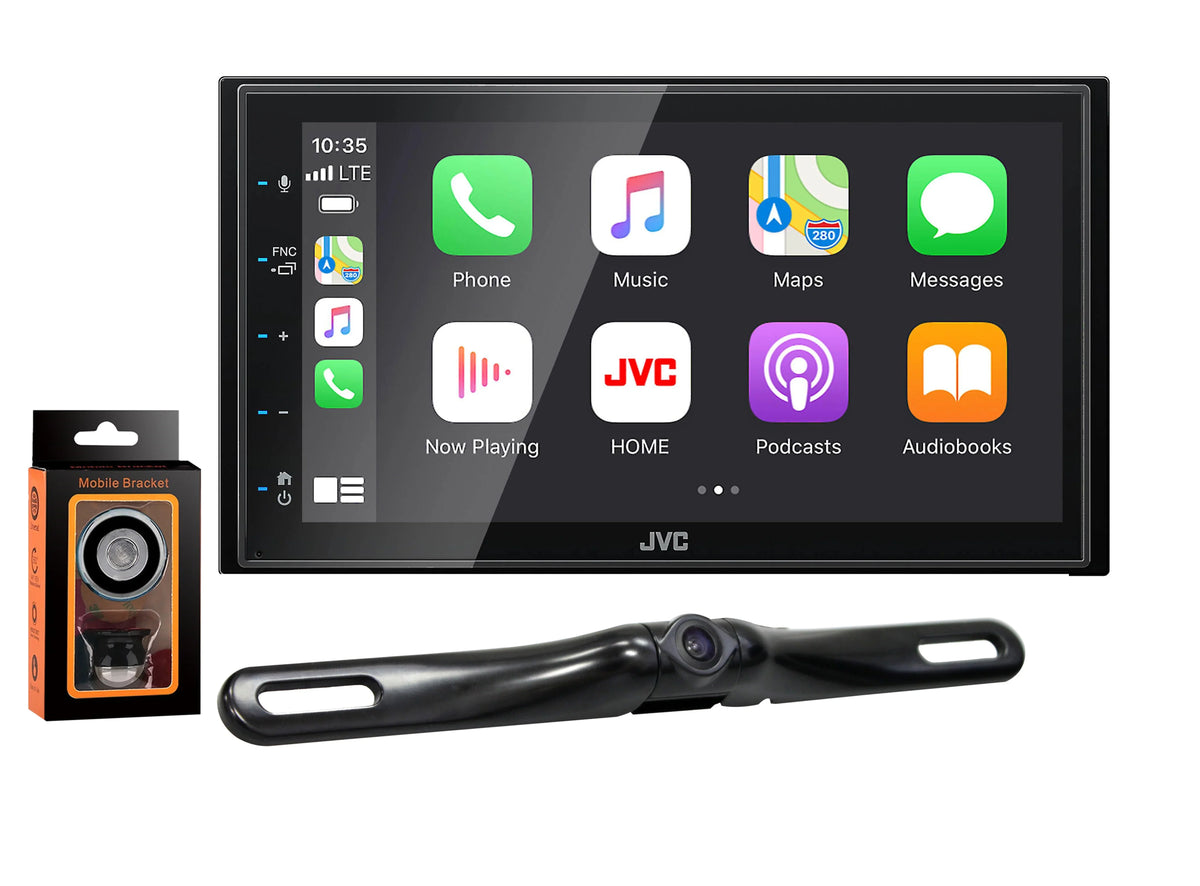 Rearview Magnet fixed KW-M56BT Camera Digital Phone w/ JVC Touchscreen & Receiver Monitor+Absolute Multimedia 6.75" CAM880 Holder