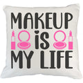 White Life & - Lovers, My Lipstick Themed IN Pillow Makeup Cover, 20X20 or Is for Gift Mirror for Compact Makeup Artist w/ Design Cosmetologist, Makeup Beauty Merch