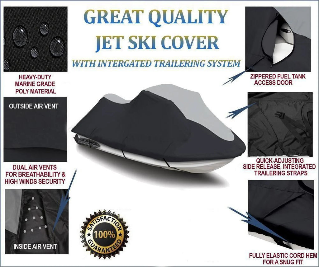 SKI Yamaha 760 Wave JET 600D PWC Cover SUPER for 1996 Compatible 2 Seater HEAVY-DUTY Raider