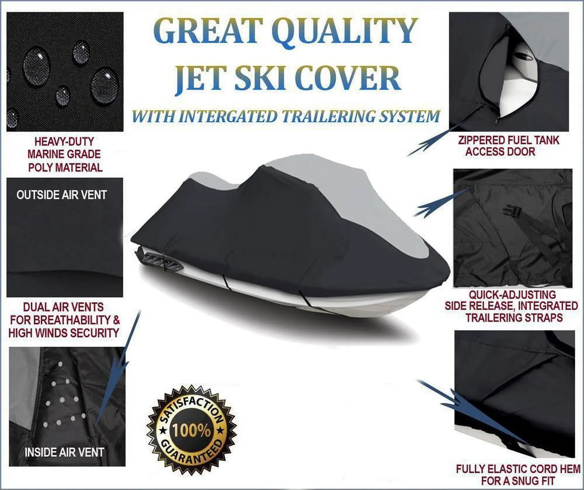 SKI Yamaha 760 Wave JET 600D PWC Cover SUPER for 1996 Compatible 2 Seater HEAVY-DUTY Raider