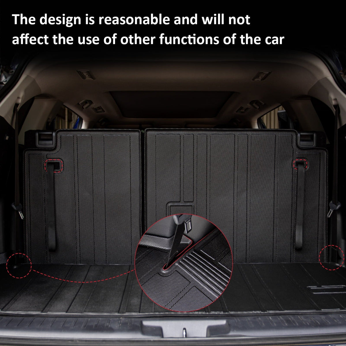 Backrest Mat Cargo Car Trunk Fit Mats Accessories Highlander Toyota Highlander with Liner 2020-2024