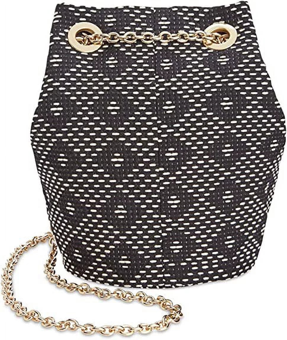 Small Bucket Chain Pattern INC Navy Handbag Cheebee Womens