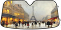 Protector Cool and Car Visor Landscape Sun Blocks to Old Cars,SUVs,Trucks-55×27.6in Rays Sunshade Wellsay Protect Shade,oldable Paris Keep Accessories Windshield for UV