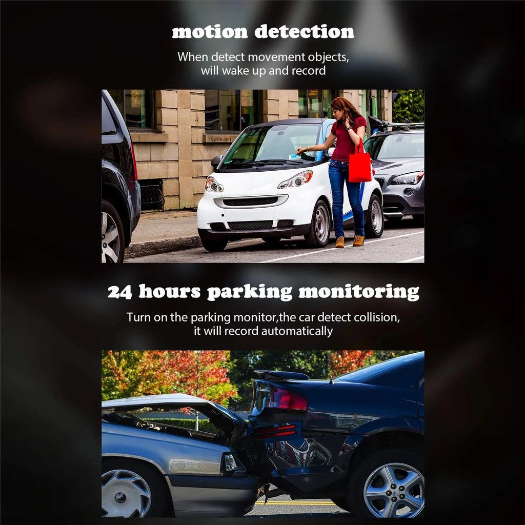 Car, Vision Dash with G-Sensor, Recording, Driving Cam, Interior Dual TSV Night Recorder Taxi Camera Loop Dual FHD 1080P for Front Mode Dashcam, IR Dash Parking