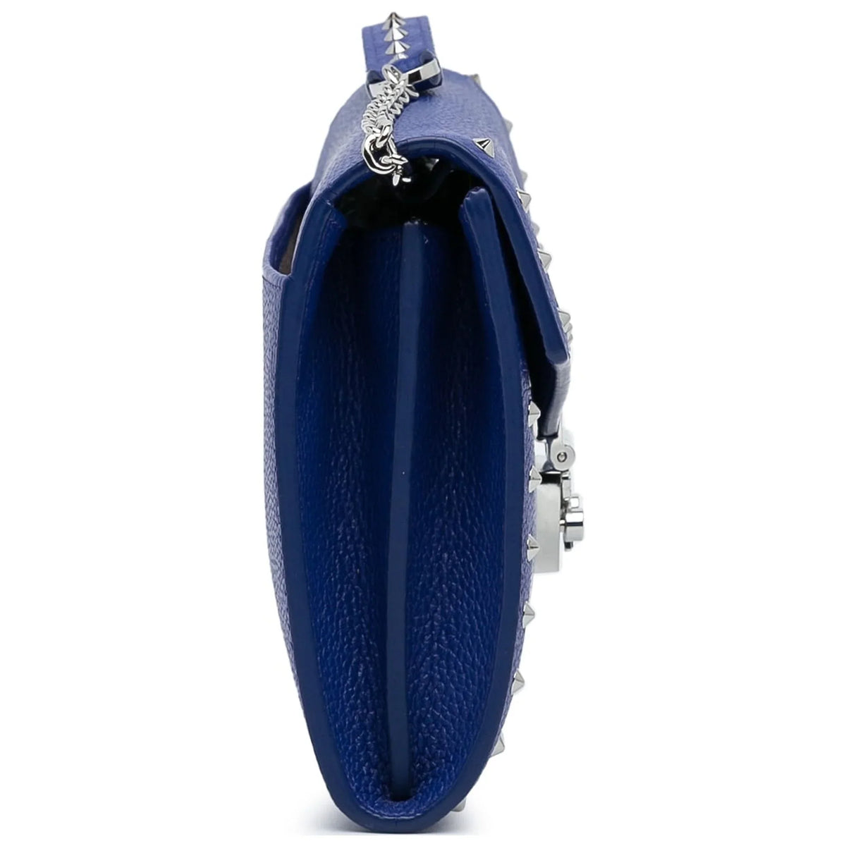 Blue Chain Patricia Leather Authenticated Pre-Owned Bag on Wallet Calf Studded MCM Unisex Crossbody (Good)