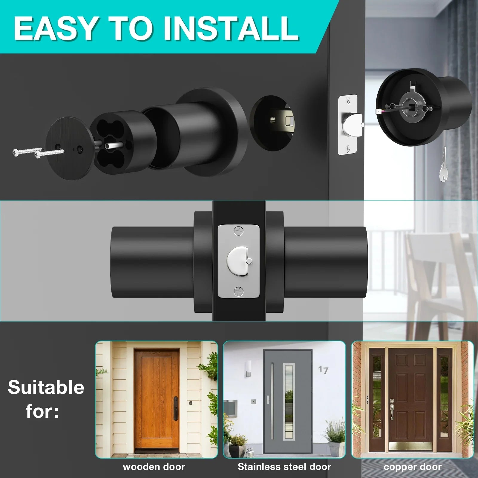 Digital Knob Smart Password Electronic App Control Keypad Door Lock Code