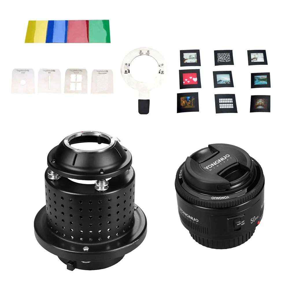 Lens Equipment Concentrator YONGNUO Bowens F1.8 Flash Snoot SN-29 Video Art Photographic YN50mm NiceFoto with Mount Conical Snoot Styling Accessories