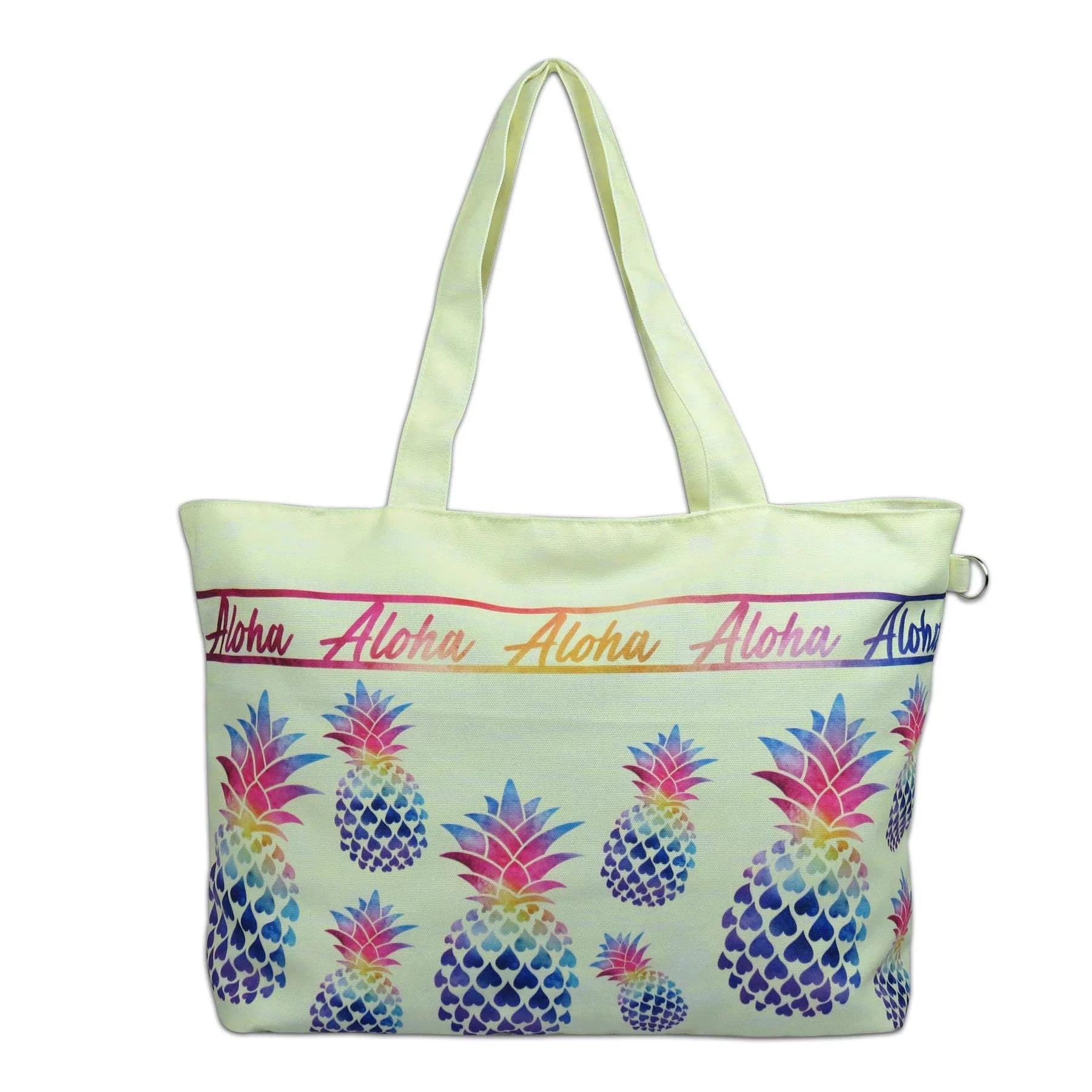 Tote Bags Medium Pineapple Hawaii Rainbow Tote