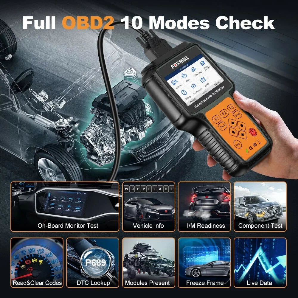 Bag Registeration Air TPMS ABS NT650 OBD2 DPF Reset Elite OBD Code Oil TPS Battery Scanner with Automotive EPS EPB FOXWELL Light Car SAS Reader II
