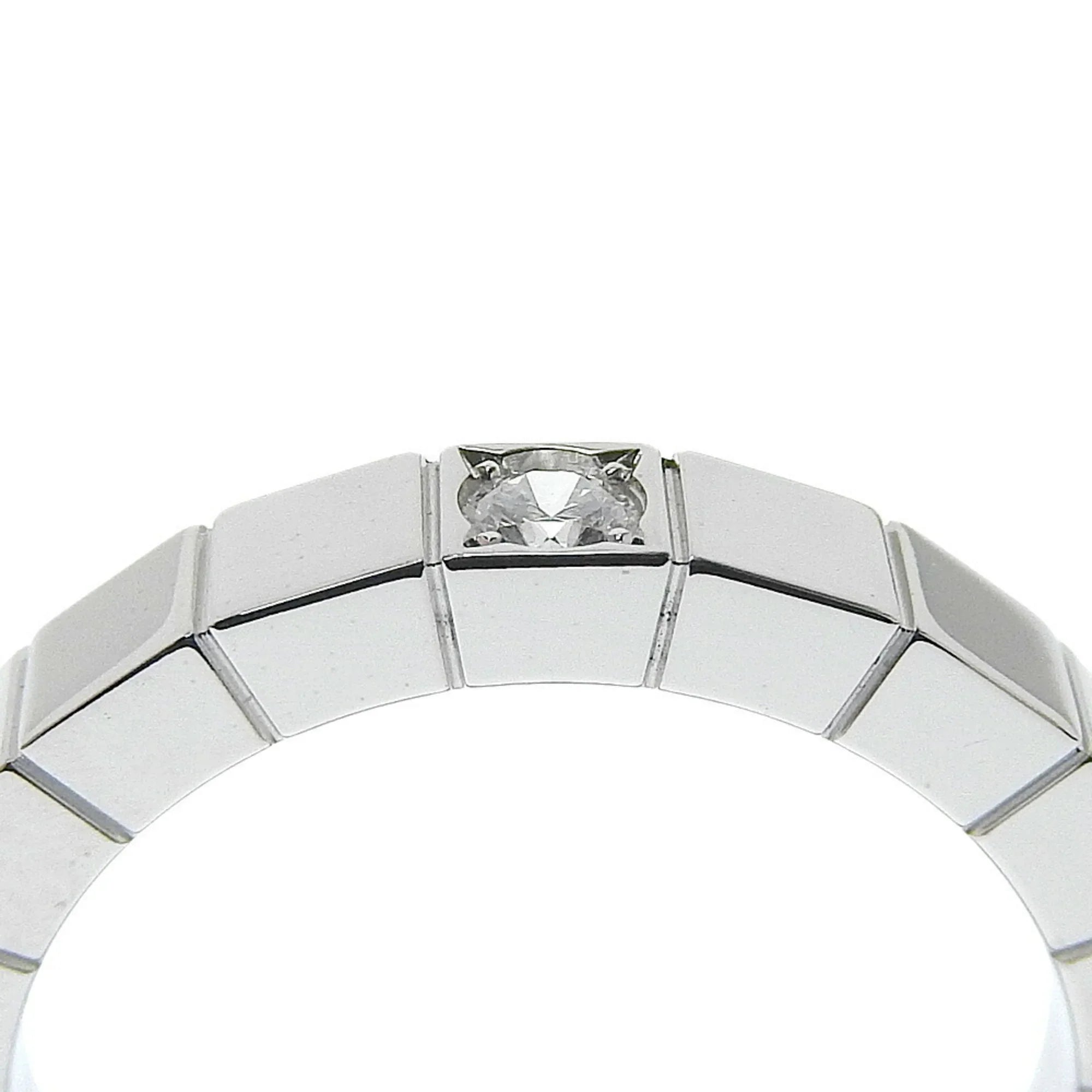 I220823087 Approx. 1P CARTIER Gold Women's Pre-Owned K18 Ring 5.8g Diamond Cartier White Lanieres x (Good)