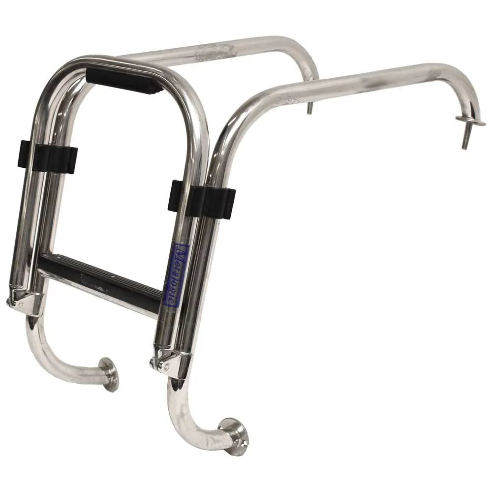 Basscat Boat Ladder Boarding Folding | Stainless 49503 Polished Steel 2-Step