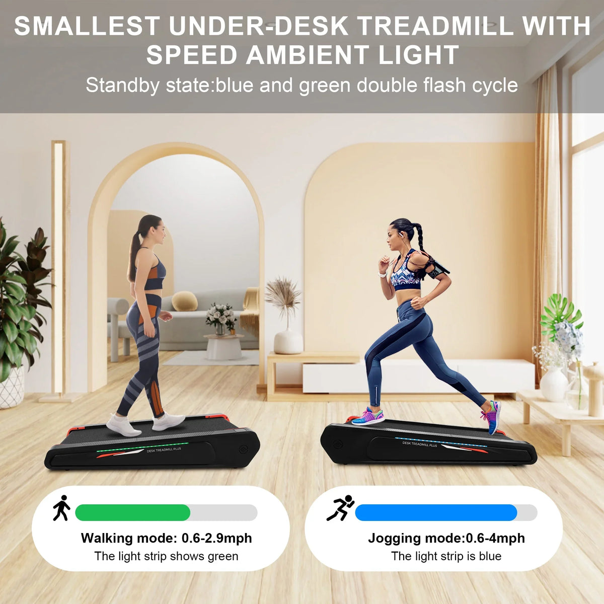 Running, Tikmboex for Under Treadmill Design Incline, Pad Black Strip Red Walking Treadmil Capacity Remote with and Lamp Walking with 5% Lbs Desk 300 & 2.5HP Unique