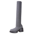 Heeled for Boots Sock Ladies on Winter Women Women Work Waterproof Length dimension Boots Long Buckle Boots Boots Boots 11 PMUYBHF Minimalist Pull Knee Snow