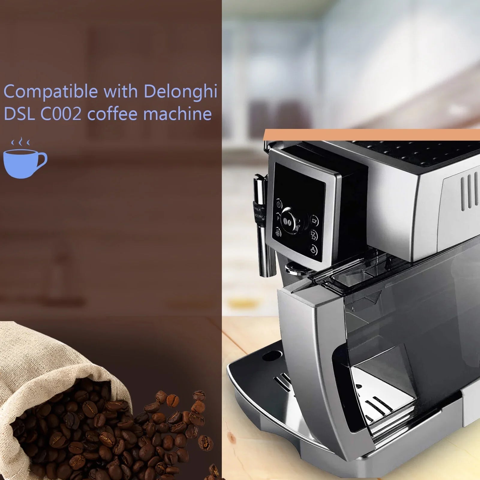 Coffee with for Replacement Filter Coffee C002 Machine Maker Filter Machine Compatible Filter liquid Replacement DSL Coffee Delonghi Coffee Maker Cartridge 4Pcs Filter Accessory