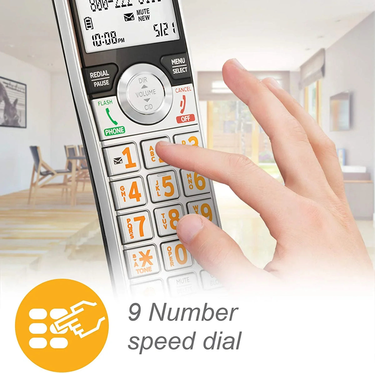 Handset Expandable Call with Blocker, Corded/Cordless with Smart Phone 1 CL84107 Black/Silver AT&T 6.0 DECT