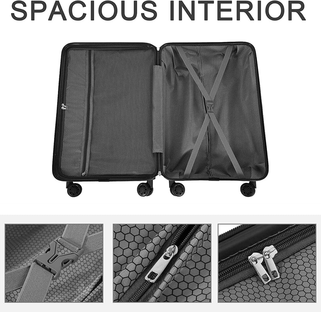 in Champagne, Oriental Collection TSA - Piece Spinner Lock Hardside Hikolayae Sets Luggage 3