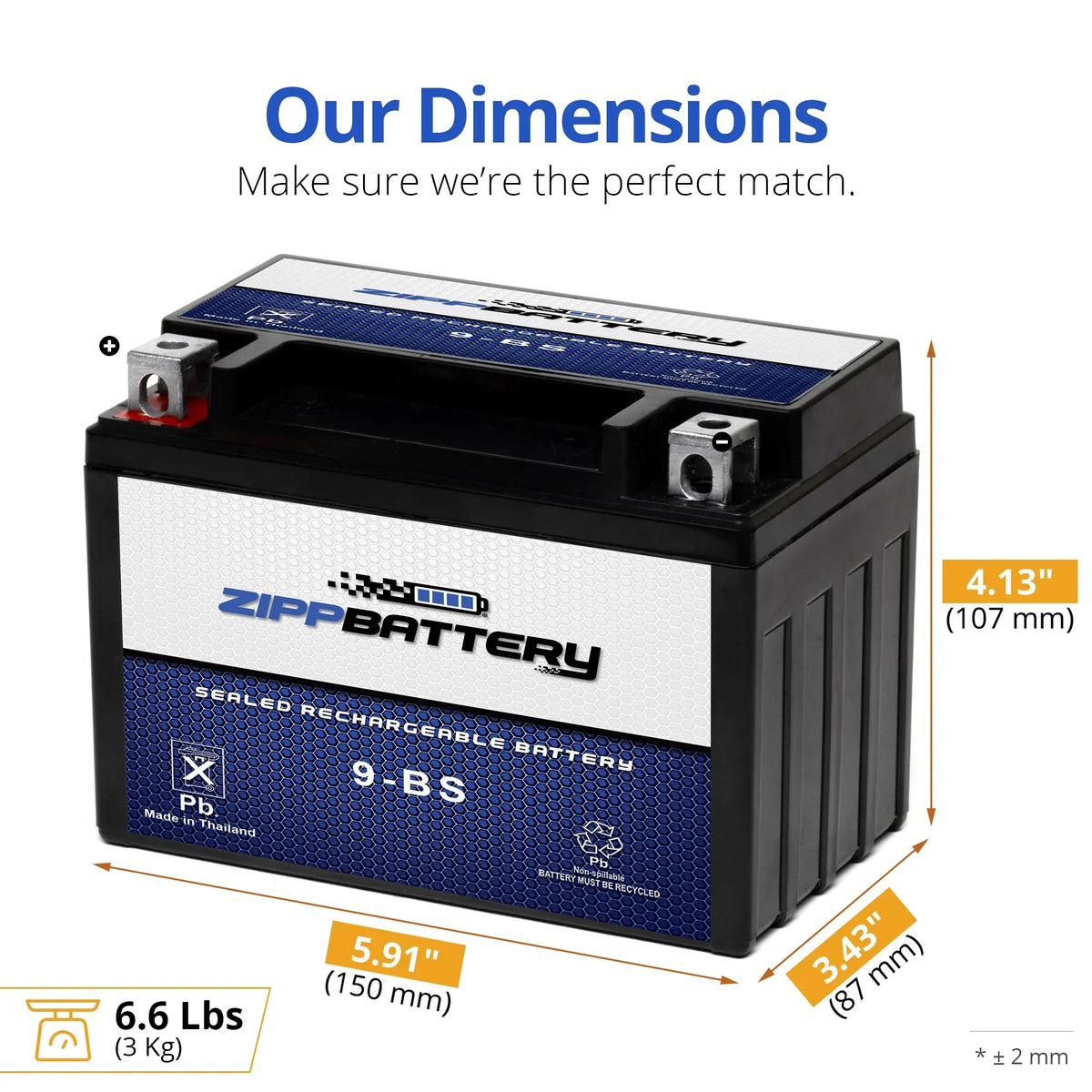 Ah, YTX9-BS 1995 Yamaha Volt,8 600cc Battery Battery Zipp (9-BS for 12 CCA) 120 Motorcycle Xt600e