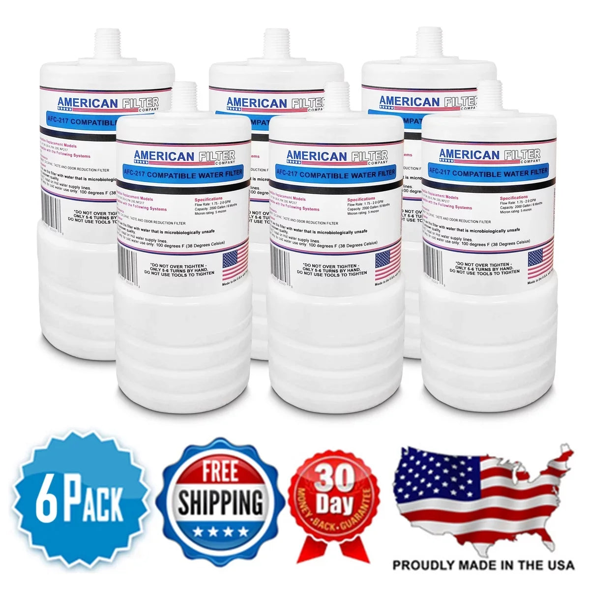 , with 6 Model , 3M® Cartridge AFC-APH-217 Filter U.S.A. - Brand Pack Compatible AFC CFS217-H in liquid , - # Made