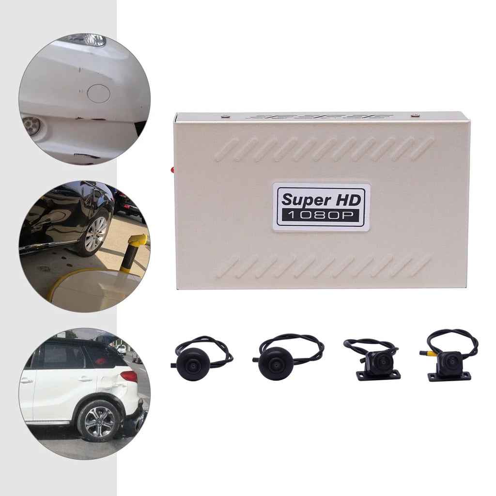 Vision Super Bird Panoramic Kit Camera System Parking Vision Monitor, Car HD Recorder 4-Camera DVR Car Night View Seamless Recorder Night 360°