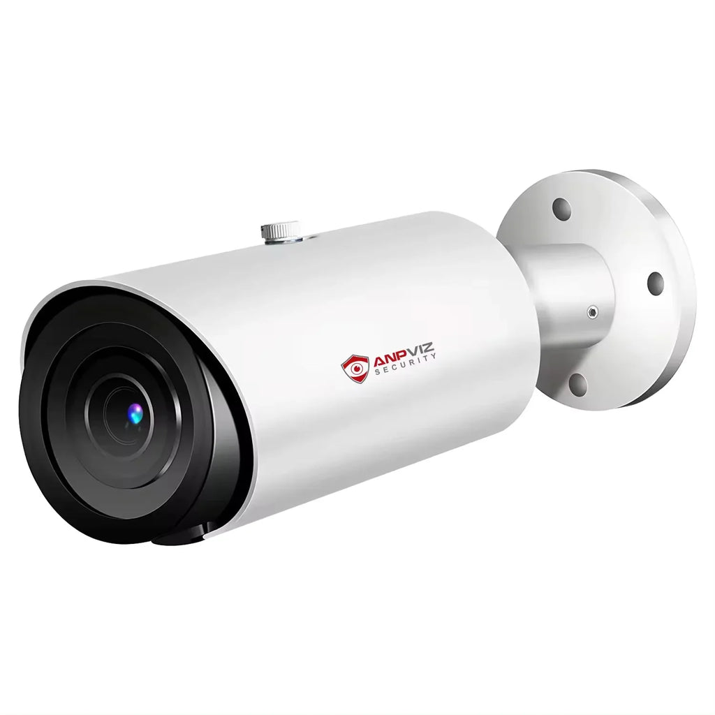 Zoom Human in Vehicle Detection 30M IP66 Camera IR H.265 4X 8MP ANPVIZ Support Distance Camera Built Mic Bullet