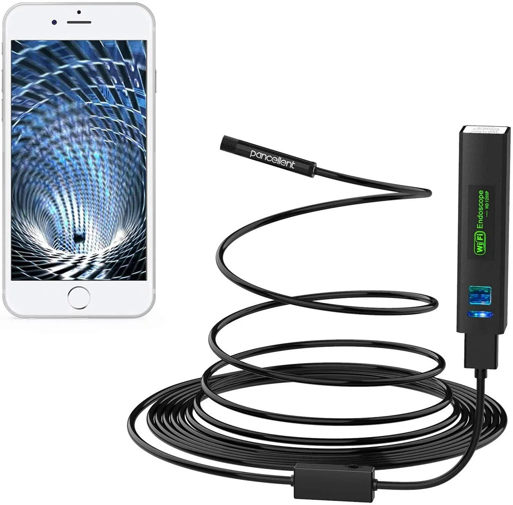 FT) iPhone Cable Metes,16.5 with Wireless HD Rigid Inspection PC 1200P for 8 Borescope Table Camera Endoscope Camera Android Light (5 Smartphone Pancellent Ipad Snake WiFi LED