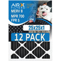 in Made FPR 25x25x1 Rating, Air Pack MPR 12 Pet Furnace Retention Filters of Filter Filters Odor by 700, AIRX - FILTERS USA to 8 AIR. Comparable MERV 5, CLEAN WICKED