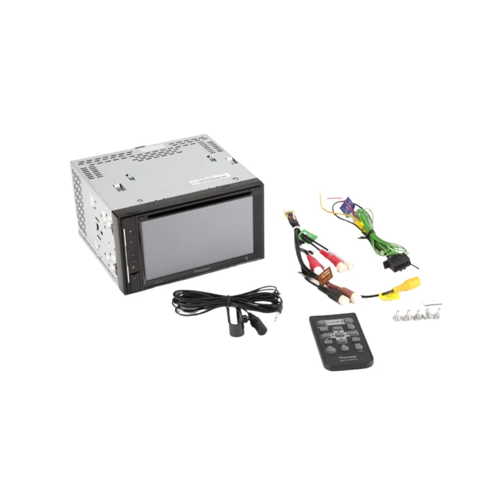 Double 6.2" DIN Kit/in-Dash Receiver for Stereo KIT5000 Honda Touchscreen AM/FM W/ 2012 WVGA Car with Digital Bluetooth/Backup Pioneer Civic Camera/Installation Media DVD/CD Bundle