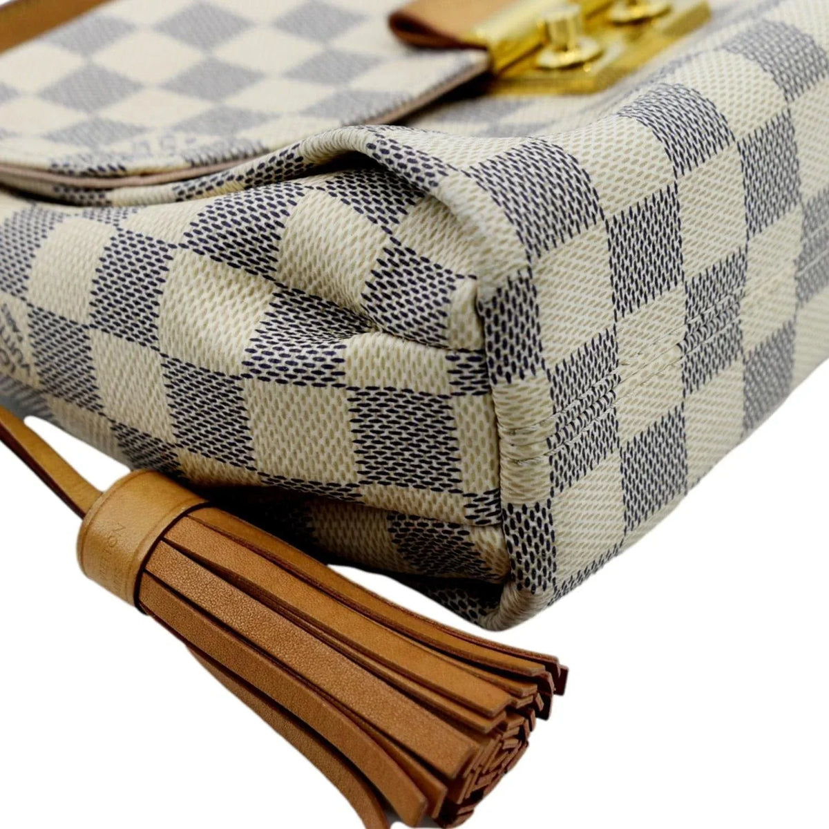 White Crossbody Azur Pre-owned Bag Damier Croisette Satchel