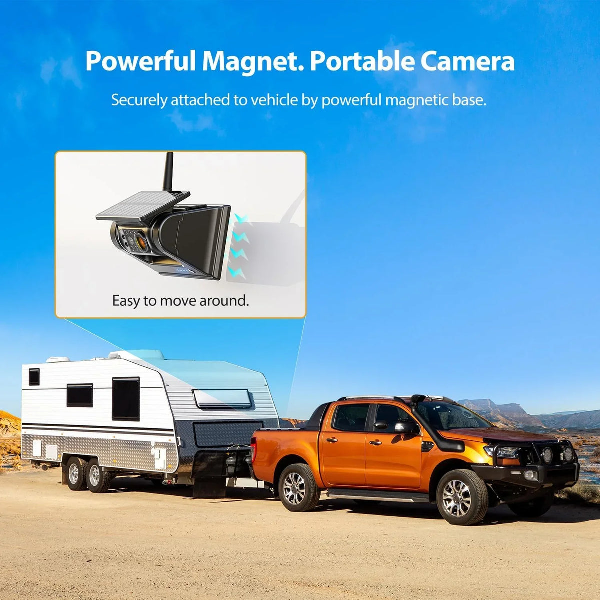 Camera Solar Installation No CTYC5 xRoose IR 1080P Wireless Drilling Monitor Magnetic Waterproof Backup Rear 5''HD View 2-Min Camera Vision Night