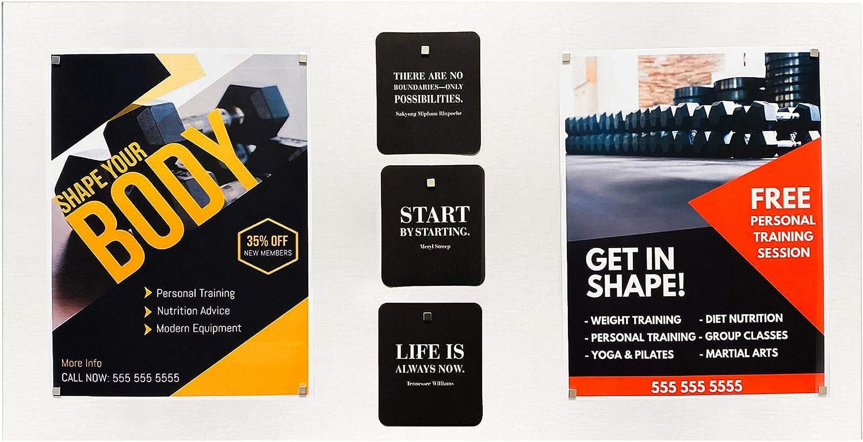Inch Bulletin Stainless Magnet Brushed Notice/Message for Magnetic 28 Frameless 14 x Steel Wall, Metal totalElement Board Board, Board,