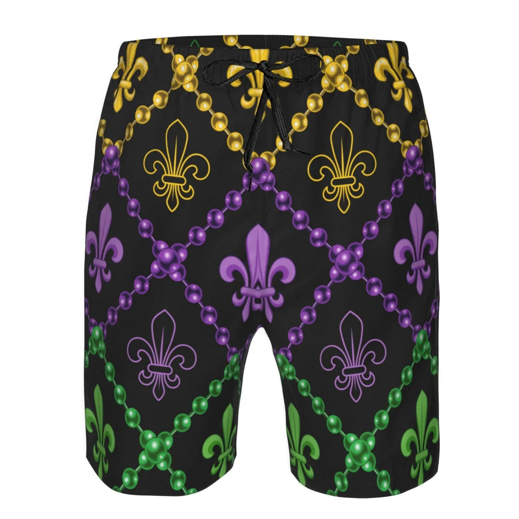 Trunks Swim Beach Shorts Mardi Gra Funny Geometric Quick With Lukts Dry Swim Shorts Mens