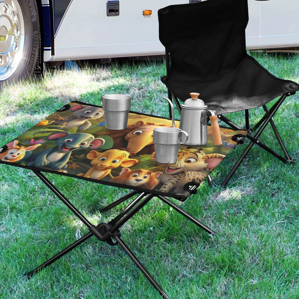 BBQ Portable Bag Folding Fishing exterior Picnic Forest Travel with Table Elephant Camping Table Table in Storage for Compact Beach