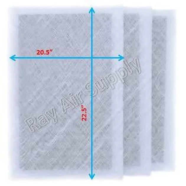 MicroPower (3 Compatible Filter Replacement Air Cleaner Pads 22x25 RAYAIR Guard SUPPLY WHITE Refills Pack) with 22x25