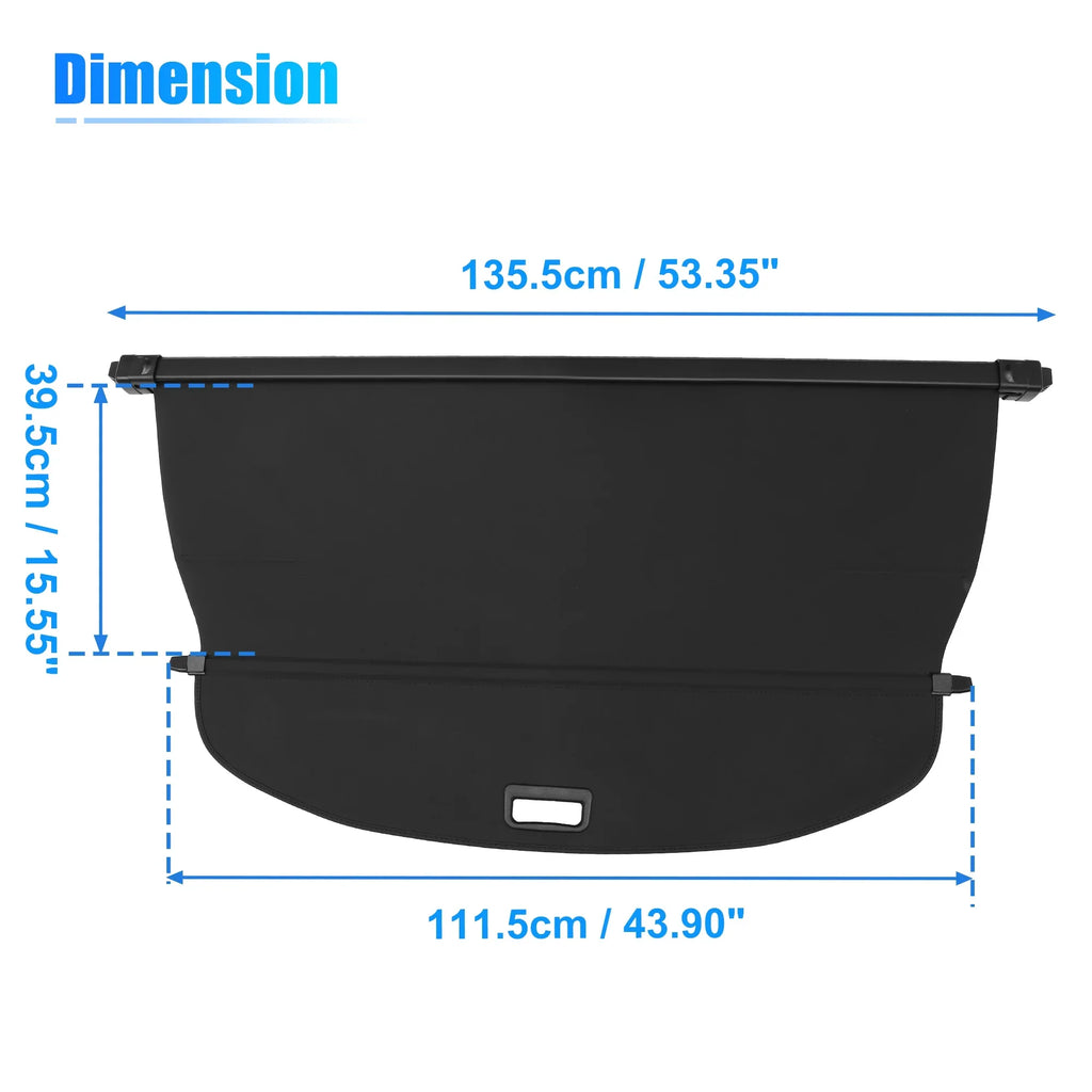 Cover Black Retractable Rear Unique for 2021-2024 Fit Cargo Shade Shield cover Ajustable Trunk Rogue Nissan Bargains