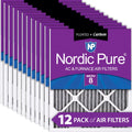 (19_1/2x19_1/2) Pleated Furnace MERV Pack Air Carbon Plus 20x20x1 Filters 12 8