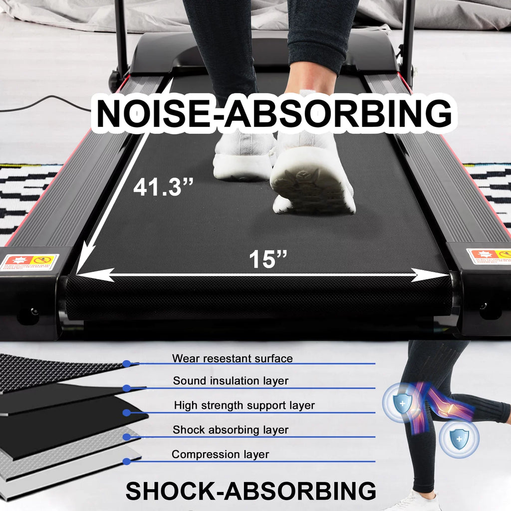 Fitness Compact with Electric Home Exercise Home FYC Walking Machine Treadmills Foldable for Incline, and Gym for Folding Jogging Bluetooth Portable Running Treadmills