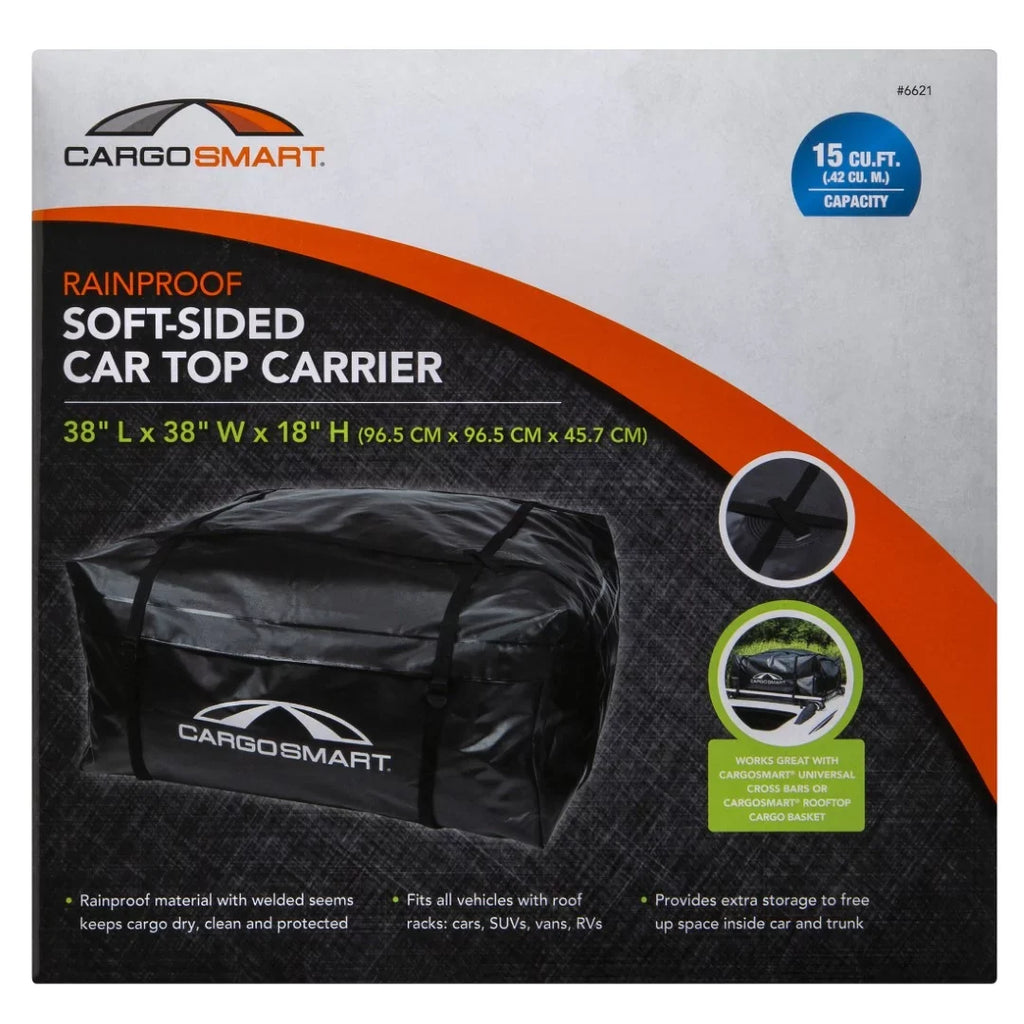 15 ft CargoSmart Carrier Sided Cubic Soft Car 6621 Black Bag, Top