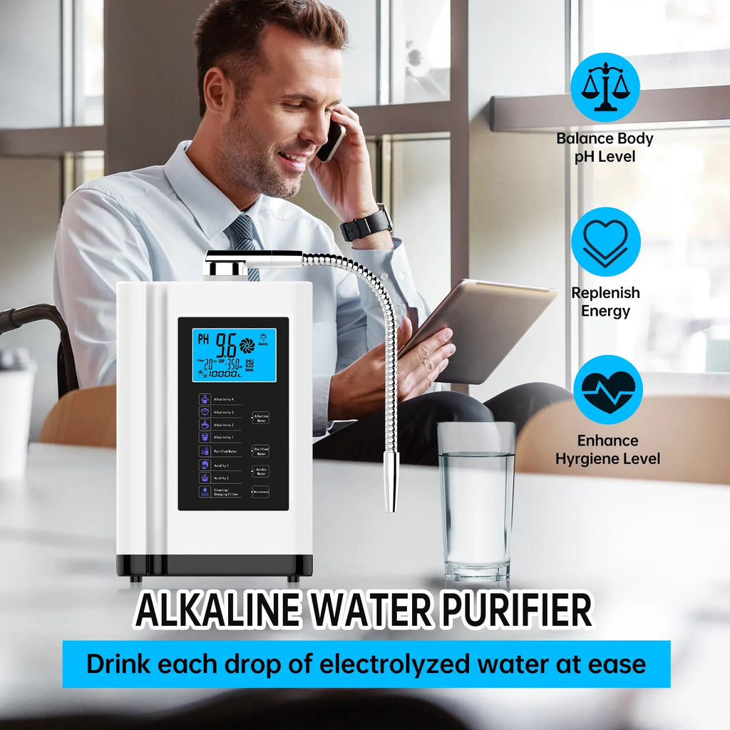 Auto-cleaning,Intelligent liquid PH White) up Voice liquid Settings, Machine per to Purifier ORP, Liters -500mV Alkaline filter,7 8000 liquid Ionizer, Machine, Alka Acid liquid 3.5-10.5