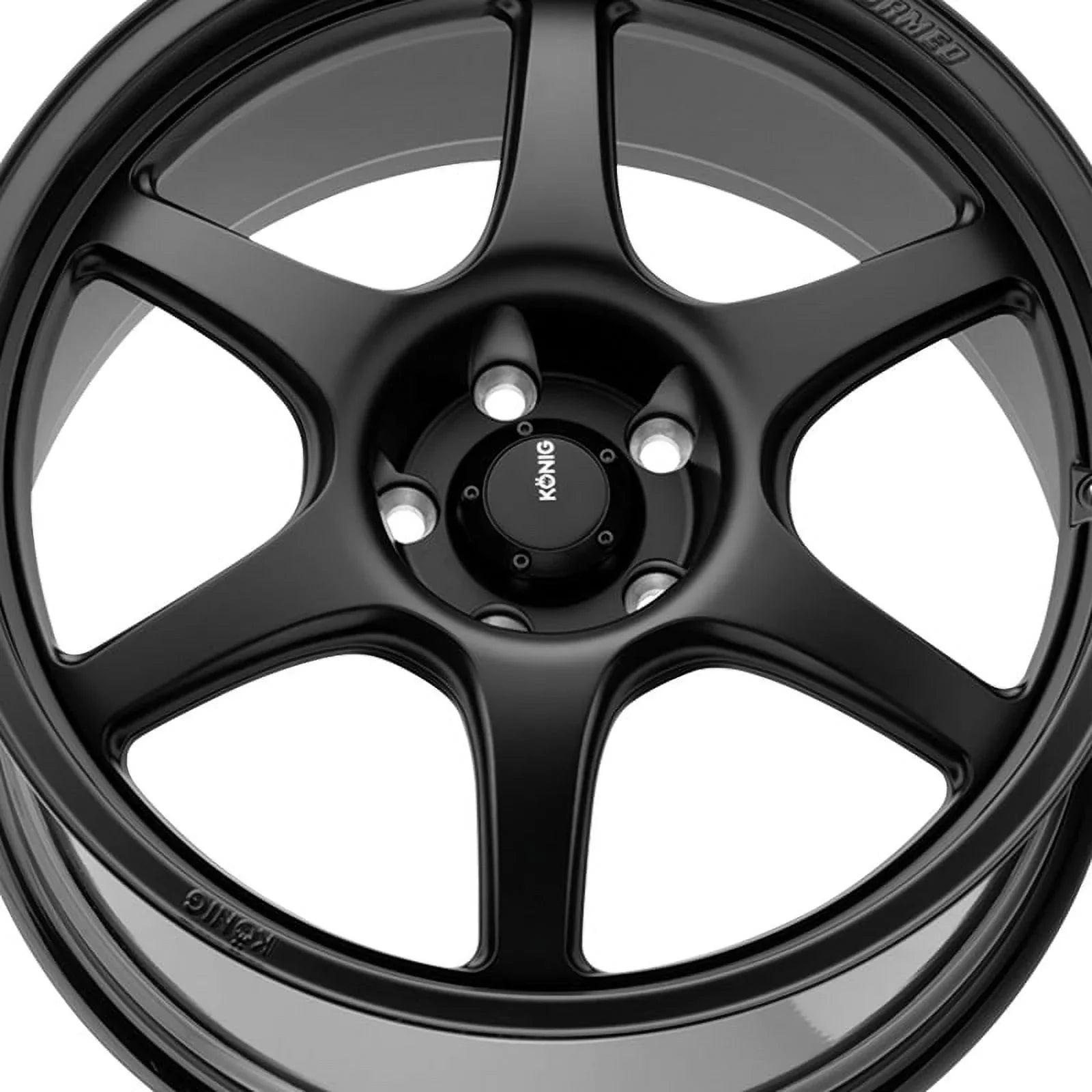 5x114.3 Matte 106B 17x8 (38mm) Black Wheel Hexaform Konig