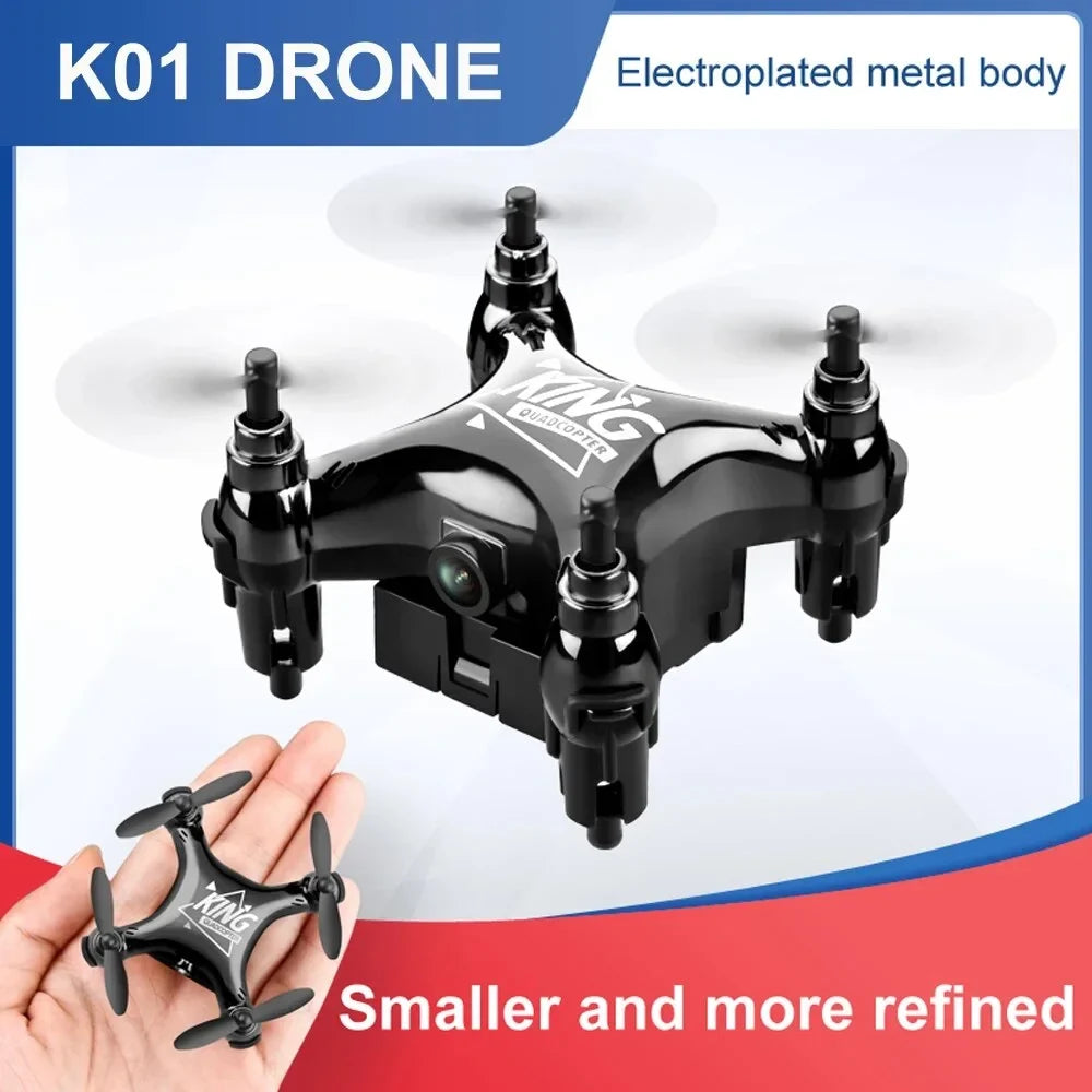 One Drones Aircraft Kids,RC for Camera Toys Drone Landing HD With and Gift RC Beginners 2pcs K01 Take-off Quadcopter Click Mini Suitable for Foldable and Batteries,Headless