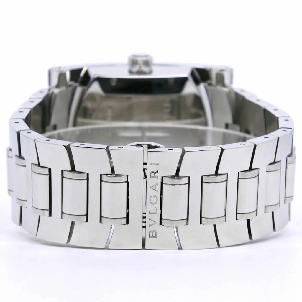 Automatic Watch Stainless Steel Navy AA48S Men's Silver Dial Bvlgari Pre-Owned Ashoma (Good)